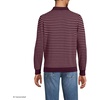 image:imageLands End Mens Long Sleeve Cotton Sweater PoloLush BurgundyMauve Stripe
