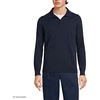 image:imageLands End Mens Long Sleeve Cotton Sweater PoloRadiant Navy