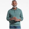 image:imageLands End Mens Long Sleeve Cotton Sweater PoloTourmaline
