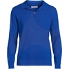 image:imageLands End Mens Long Sleeve Cotton Sweater PoloVibrant Lapis