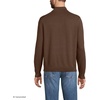 image:imageLands End Mens Long Sleeve Fine Gauge Cotton Quarter Zip SweaterDark Walnut Brown