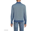 image:imageLands End Mens Long Sleeve Fine Gauge Cotton Quarter Zip SweaterLight Indigo Blue Stripe