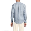 image:imageLands End Mens Long Sleeve Linen ShirtBaltic TealWhite Stripe