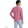 image:imageLands End Mens Long Sleeve Linen ShirtCompass RedClear Blue Stripe