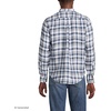 image:imageLands End Mens Long Sleeve Linen ShirtLight Indigo BlueTan Plaid