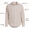 image:imageLands End Mens Long Sleeve Linen ShirtPale Desert Tan