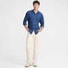 image:imageLands End Mens Long Sleeve Linen ShirtPale Radiant NavySapphire