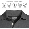 image:imageLands End Mens Long Sleeve Supima PoloDark Charcoal Heather