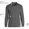 image:imageLands End Mens Long Sleeve Supima PoloDark Charcoal Heather