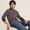 image:imageLands End Mens Long Sleeve Supima PoloLush BurgundyBlue Stripe