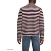 image:imageLands End Mens Long Sleeve Textured Cotton Crewneck SweaterLush Burgundy Stripe
