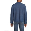 image:imageLands End Mens Long Sleeve Textured Cotton Crewneck SweaterRadiant Navy Micro Stripe