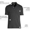 image:imageLands End Mens Premium AmericanGrown Supima Cotton Polo Shirt Short Sleeve Pocket  Big amp TallBlack