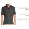 image:imageLands End Mens Premium AmericanGrown Supima Cotton Polo Shirt Short Sleeve Pocket  Big amp TallDark Charcoal Heather
