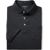 image:imageLands End Mens Premium AmericanGrown Supima Cotton Polo Shirt Short Sleeve Pocket  Big amp TallDark Charcoal Heather