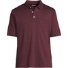 image:imageLands End Mens Premium AmericanGrown Supima Cotton Polo Shirt Short Sleeve Pocket  Big amp TallLush Burgundy