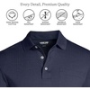 image:imageLands End Mens Premium AmericanGrown Supima Cotton Polo Shirt Short Sleeve Pocket  Big amp TallRadiant Navy