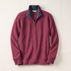 image:imageLands End Mens Quarter Zip Pullover SweaterBurgundy Spritz