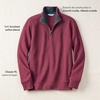 image:imageLands End Mens Quarter Zip Pullover SweaterBurgundy Spritz