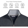 image:imageLands End Mens Quarter Zip Pullover SweaterDark Charcoal Heather