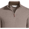 image:imageLands End Mens Quarter Zip Pullover SweaterLight Bark Heather