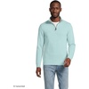 image:imageLands End Mens Quarter Zip Pullover SweaterLight Seagrass