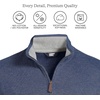 image:imageLands End Mens Quarter Zip Pullover SweaterMedium Denim Heather
