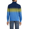image:imageLands End Mens Quarter Zip Pullover SweaterMuted Cobalt Placed Stripe