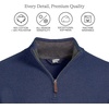 image:imageLands End Mens Quarter Zip Pullover SweaterRadiant Navy