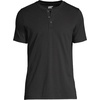 image:imageLands End Mens Short Sleeve AmericanGrown Supima Cotton Jersey HenleyBlack