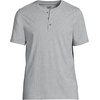 image:imageLands End Mens Short Sleeve AmericanGrown Supima Cotton Jersey HenleyLight Gray Heather