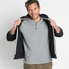 image:imageLands End Mens Short Sleeve AmericanGrown Supima Cotton Jersey HenleyLight Gray Heather