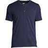 image:imageLands End Mens Short Sleeve AmericanGrown Supima Cotton Jersey HenleyRadiant Navy