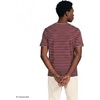 image:imageLands End Mens Short Sleeve AmericanGrown Supima Cotton Tee with PocketLush Burgundy Mini Stripe