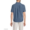 image:imageLands End Mens Short Sleeve Button Down Chambray ShirtDark Wash