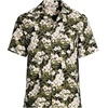 image:imageLands End Mens Short Sleeve Camp Collar Hawaiian ShirtVintage LimeIvory Floral