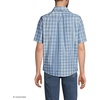 image:imageLands End Mens Short Sleeve No Iron Twill ShirtLight Indigo Blue Plaid