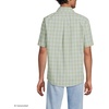 image:imageLands End Mens Short Sleeve No Iron Twill ShirtLight Stone Green Plaid