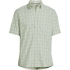 image:imageLands End Mens Short Sleeve No Iron Twill ShirtLight Stone Green Plaid