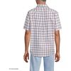 image:imageLands End Mens Short Sleeve No Iron Twill ShirtSea Salt PinkNavy Plaid