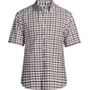 image:imageLands End Mens Short Sleeve Sail Rigger ShirtCarafeVintage Taupe Gingham