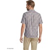 image:imageLands End Mens Short Sleeve Sail Rigger ShirtCarafeVintage Taupe Gingham