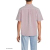 image:imageLands End Mens Short Sleeve Seersucker ShirtCompass RedNavy Stripe
