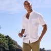 image:imageLands End Mens Short Sleeve Seersucker ShirtWhite