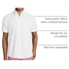 image:imageLands End Mens Short Sleeve Seersucker ShirtWhite