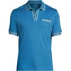 image:imageLands End Mens Short Sleeve Tipped Welt Pocket AmericanGrown Supima Cotton PoloBlue Hyacinth