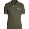 image:imageLands End Mens Short Sleeve Tipped Welt Pocket AmericanGrown Supima Cotton PoloForest Moss