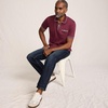 image:imageLands End Mens Short Sleeve Tipped Welt Pocket AmericanGrown Supima Cotton PoloLush Burgundy