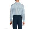 image:imageLands End Mens Solid No Iron AmericanGrown Supima Pinpoint Straight Collar Dress ShirtOasis BlueWhite Ditsy