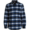 image:imageLands End Mens Super Brushed Shirt JacketAged Steel HeatherBlue Plaid